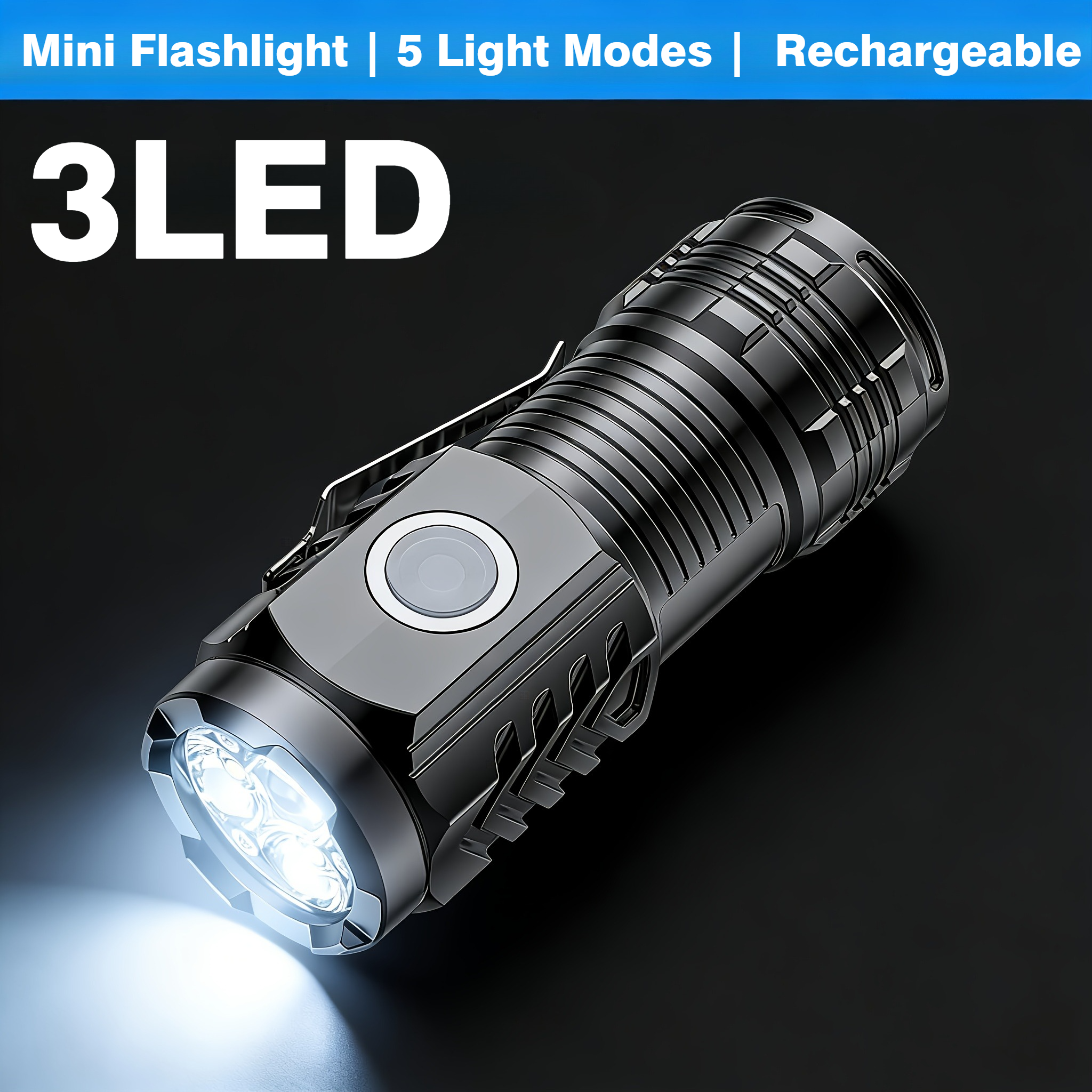 Outdoor Power Supply - Portable Mini 3 LED Handheld Flashlight