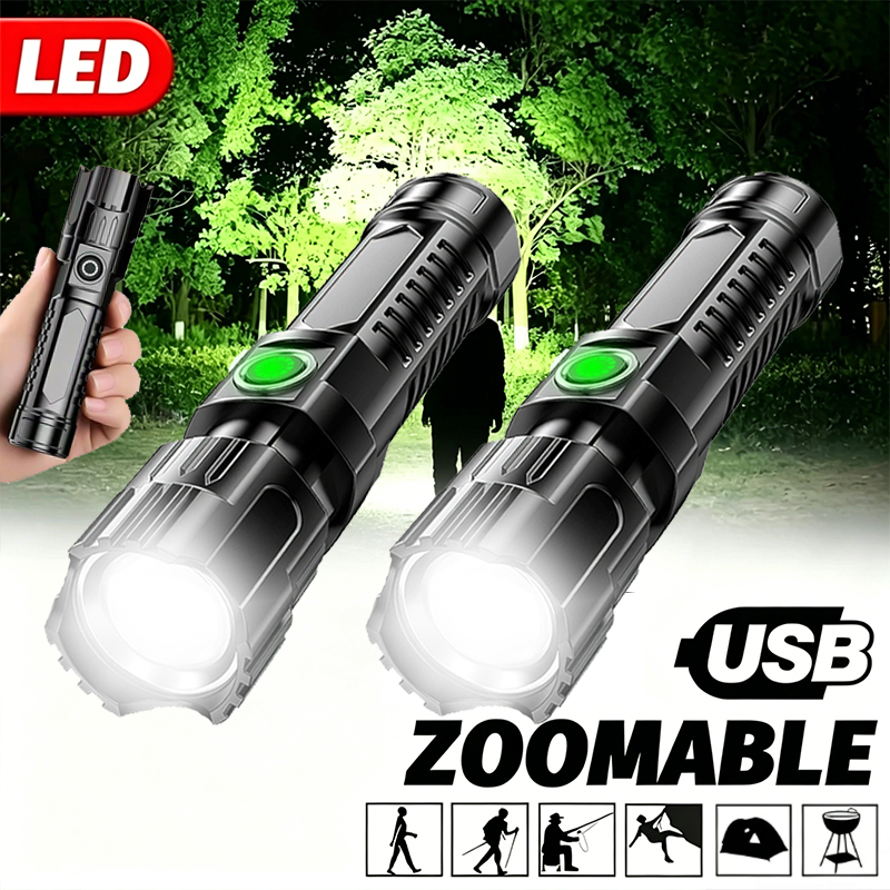 Outdoor Power Supply - Super Bright LED Flashlight USB Rechargeable