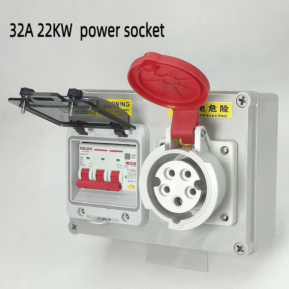 Outdoor Power Outlet Install - 32A 22kw CEE Electrical Outlet Socket