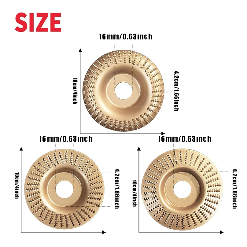Stump Grinder Attachment - XMSJ 3PCS Wood Carving Disc for