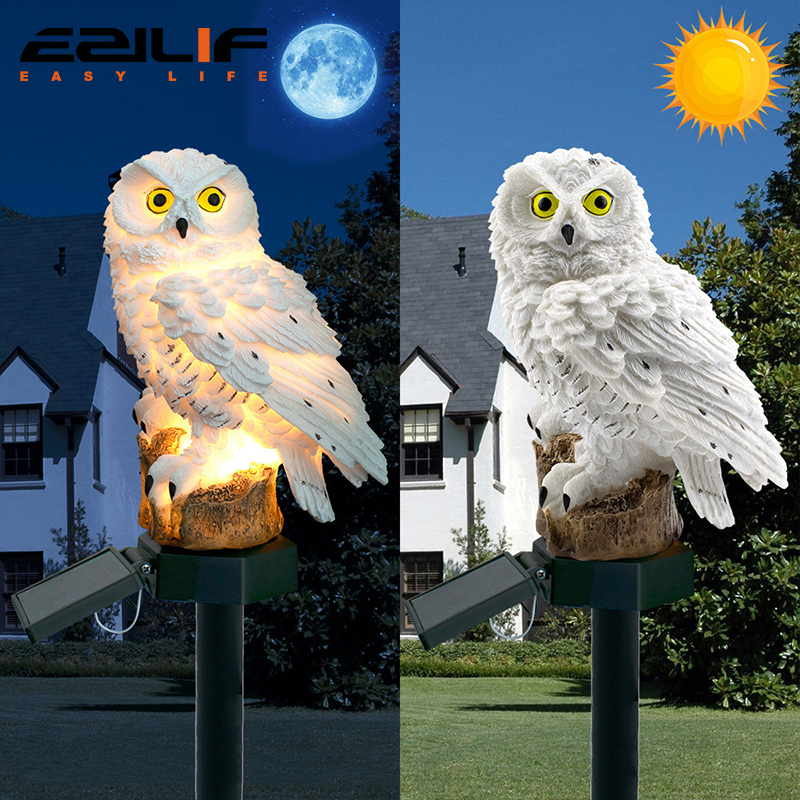 Solar light owl animal sculptu - Outdoor Power Outlet Solar incelemesi ve fiyatı