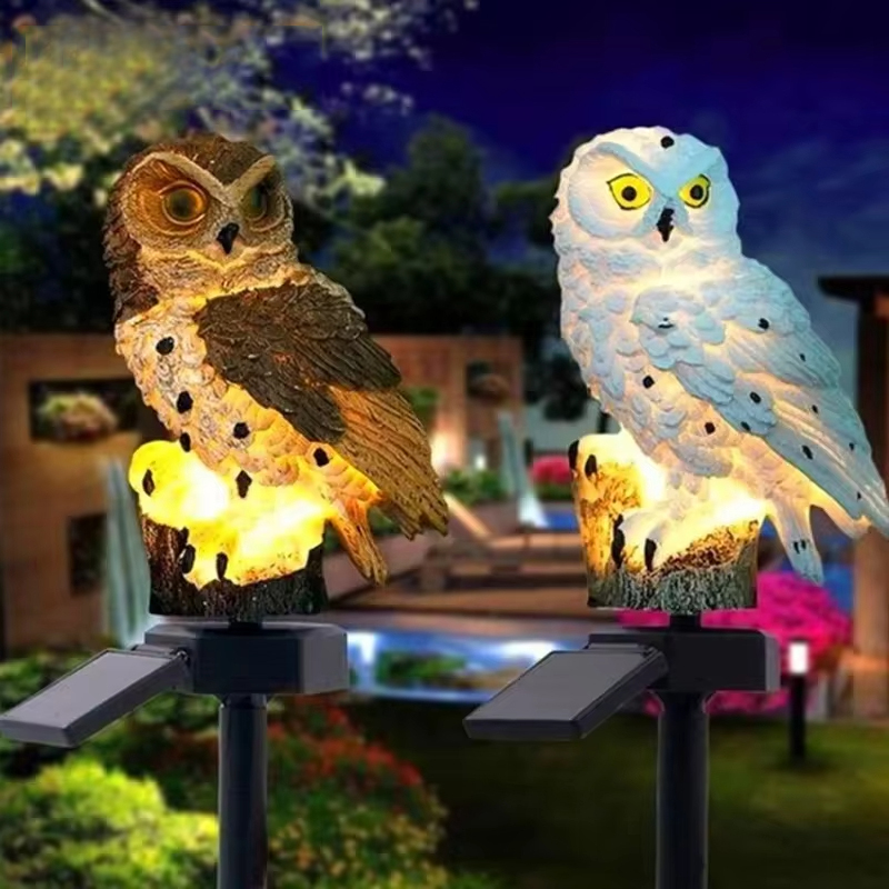Solar light owl animal sculptu - Outdoor Power Outlet Solar incelemesi ve fiyatı