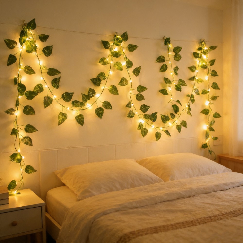 LED Green Rattan Leaf Fairy Li - Outdoor Power For Wedding incelemesi ve fiyatı