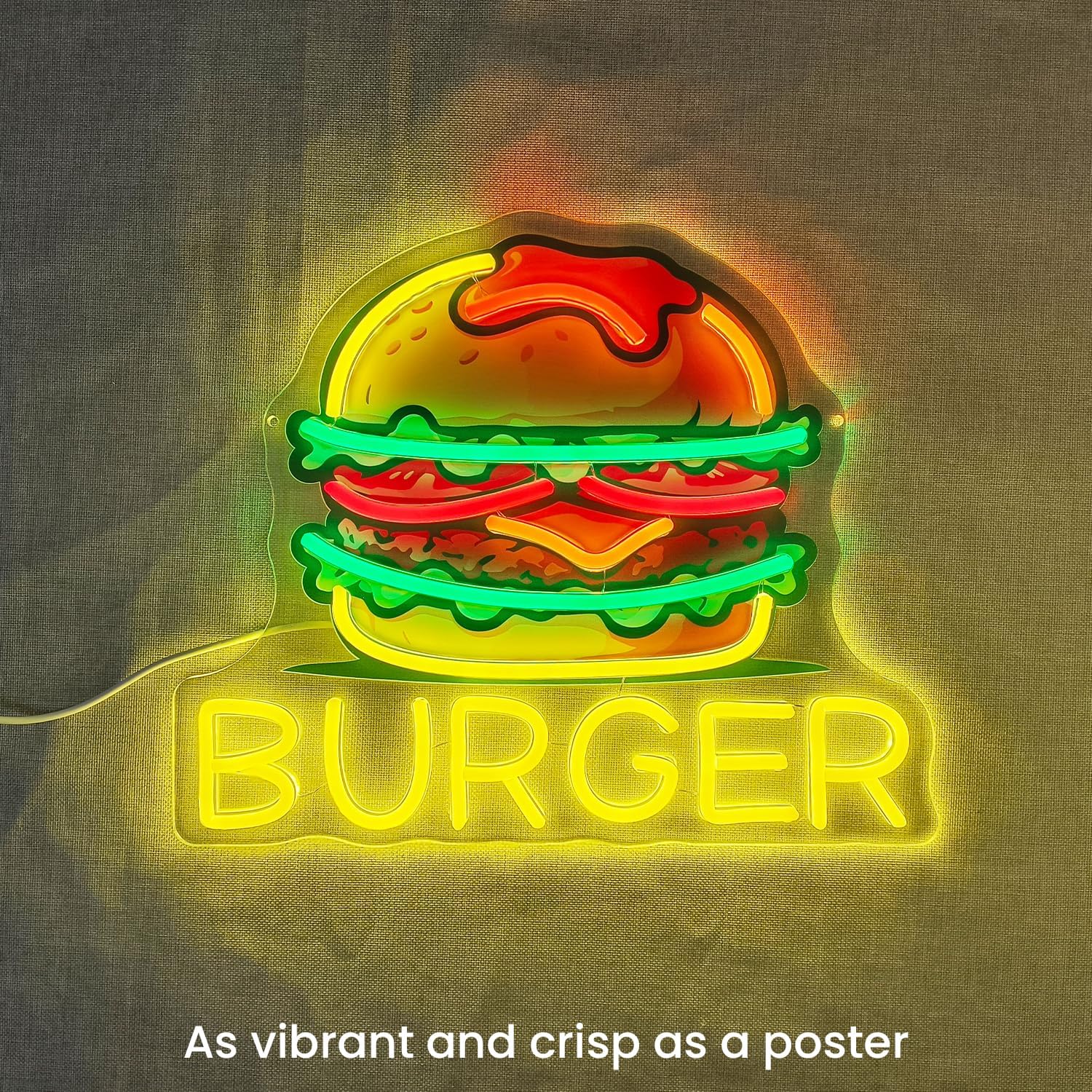 Burger Neon Sign, LED Hamburge - Outdoor Kitchen Power incelemesi ve fiyatı
