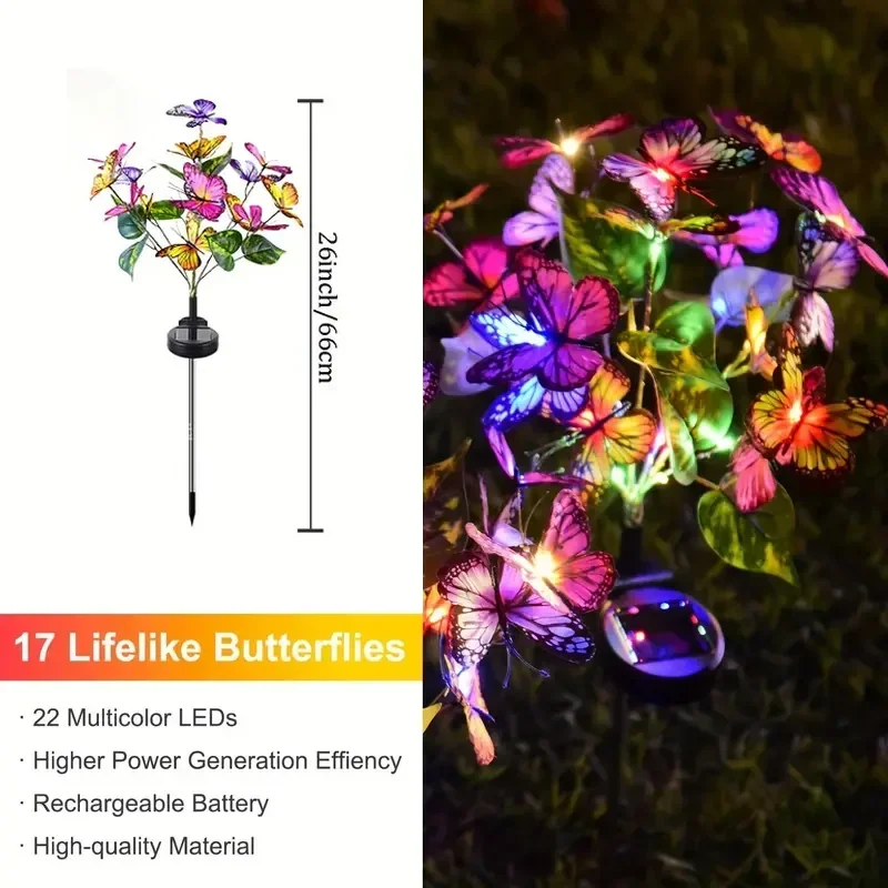 Solar LED Butterfly Garden Lig - Outdoor Power Outlet Solar incelemesi ve fiyatı