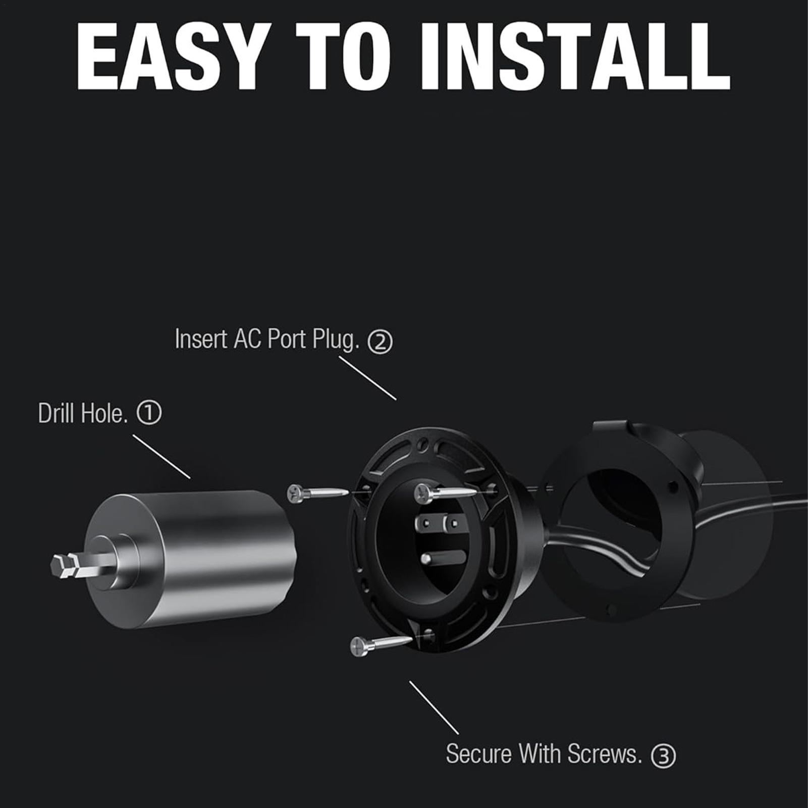 US Standard 125V RV Power Inle - Outdoor Power Outlet Install incelemesi ve fiyatı