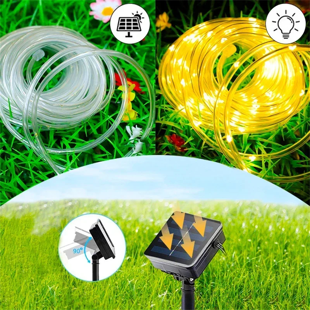 LED Solar Strip Rope Tube Fair - Outdoor Power For Christmas Lights incelemesi ve fiyatı