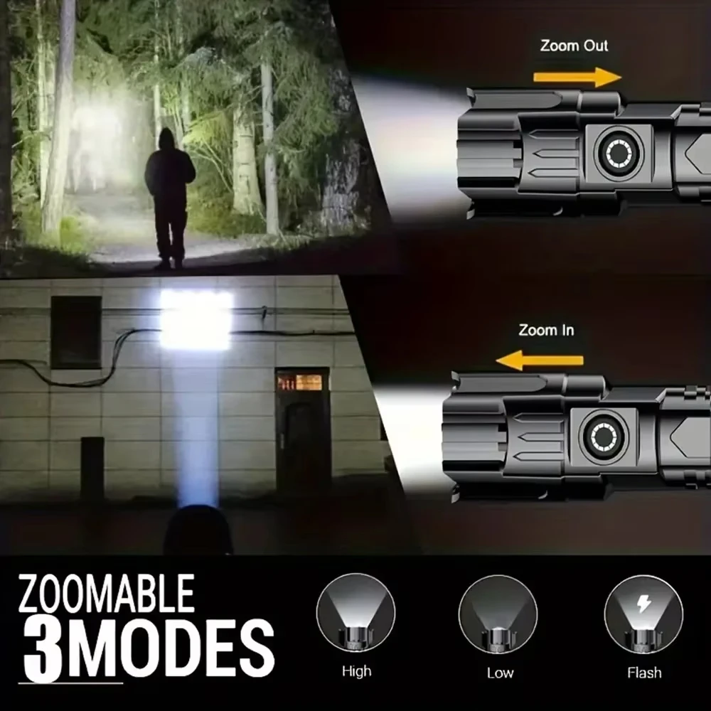 Tactical LED Flashlight 2000LM - Outdoor Power Supply incelemesi ve fiyatı