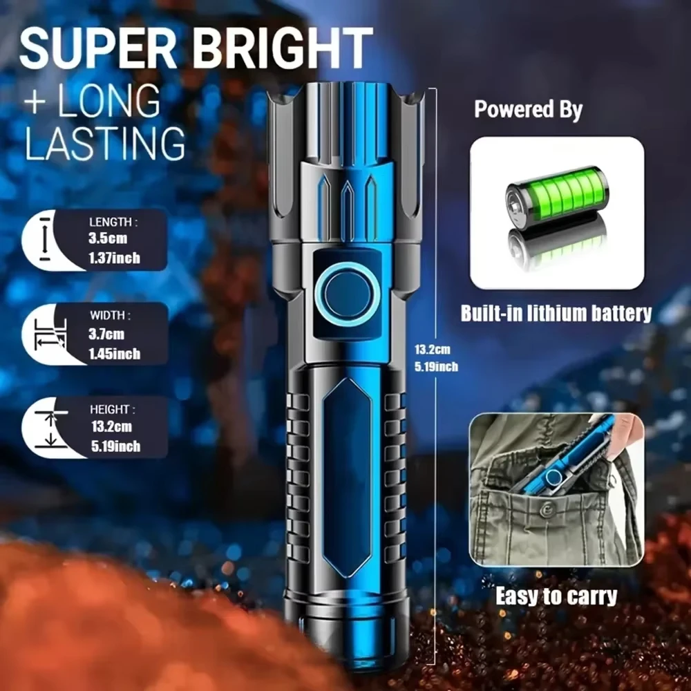 Tactical LED Flashlight 2000LM - Outdoor Power Supply incelemesi ve fiyatı
