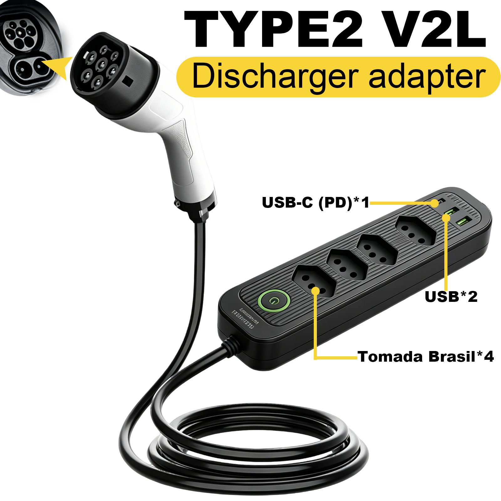 Type2 V2L Discharge Adapter 16 - Outdoor Power Adapter incelemesi ve fiyatı