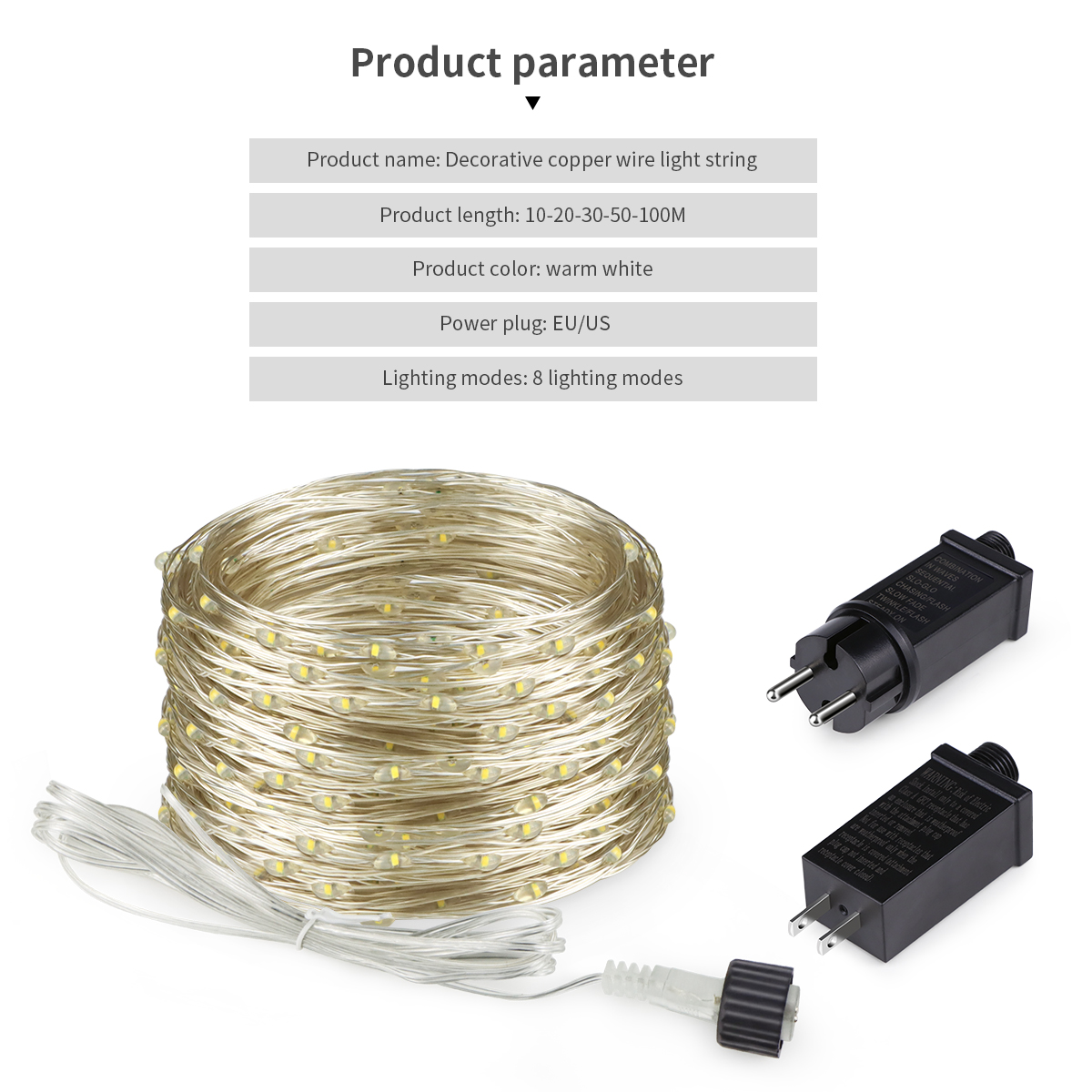 10M-100M LED String Fairy Ligh - Outdoor Power For Christmas Lights incelemesi ve fiyatı