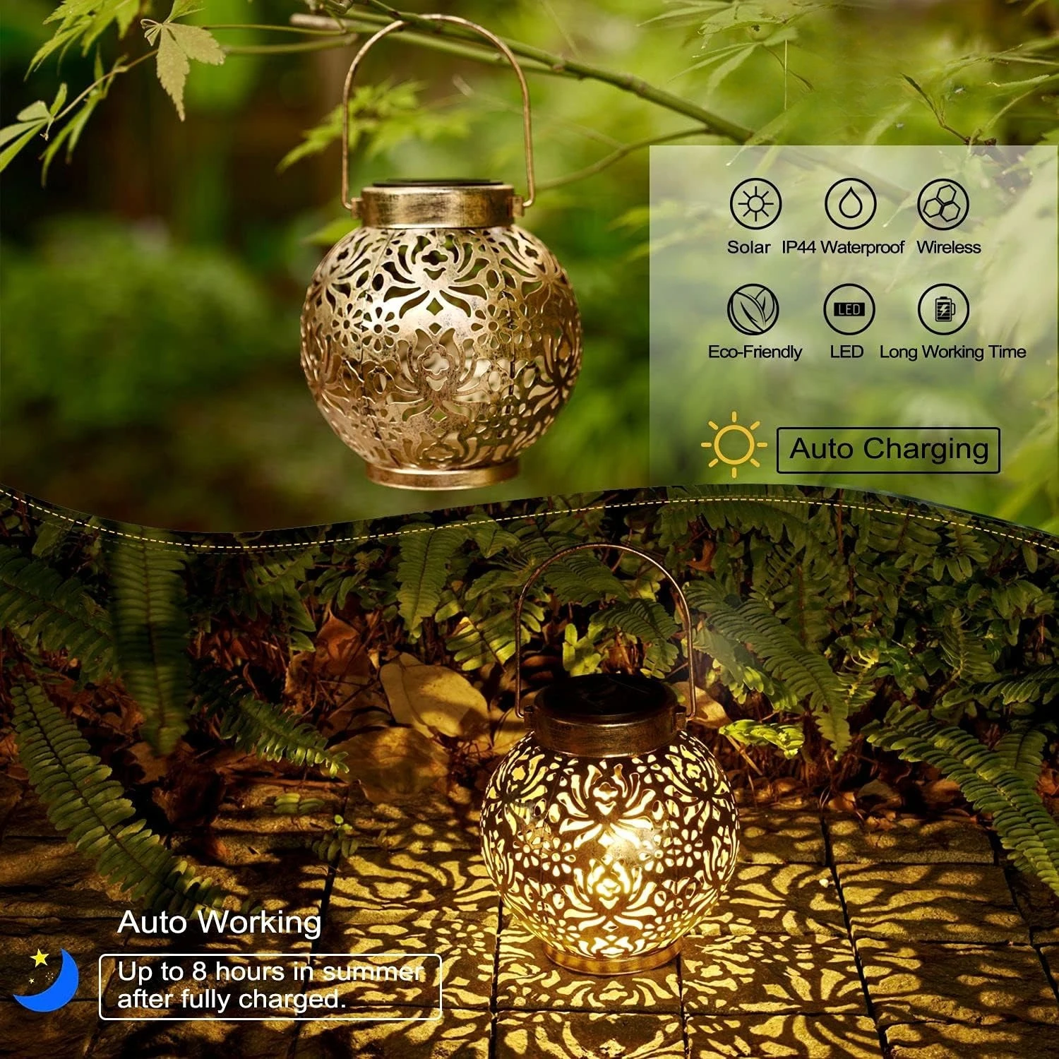 1-6PCS Moroccan Solar Lanterns - Outdoor Power Outlet Solar incelemesi ve fiyatı