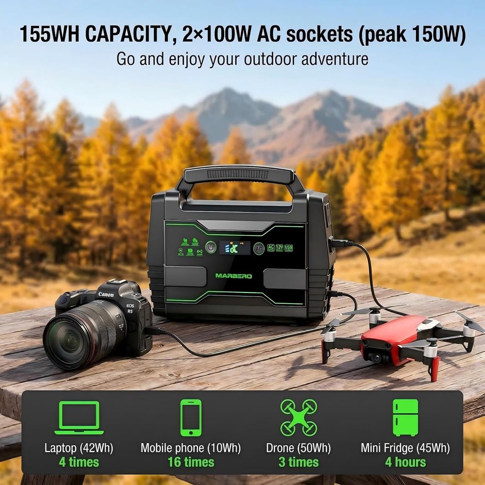 155Wh Portable Power Station w - Outdoor Power Outlet Solar incelemesi ve fiyatı