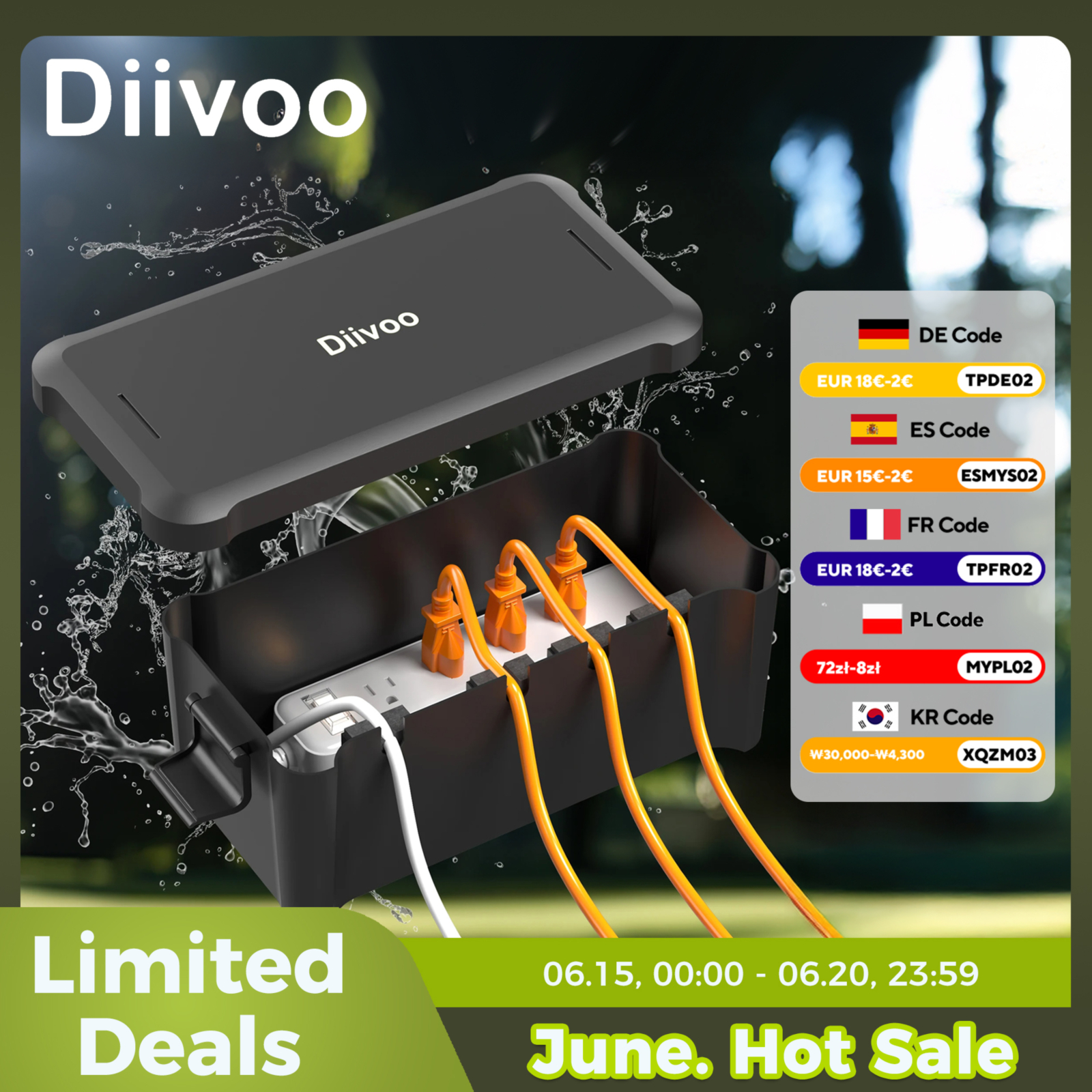 Diivoo Outdoor Waterproof Elec - Outdoor Power Adapter incelemesi ve fiyatı
