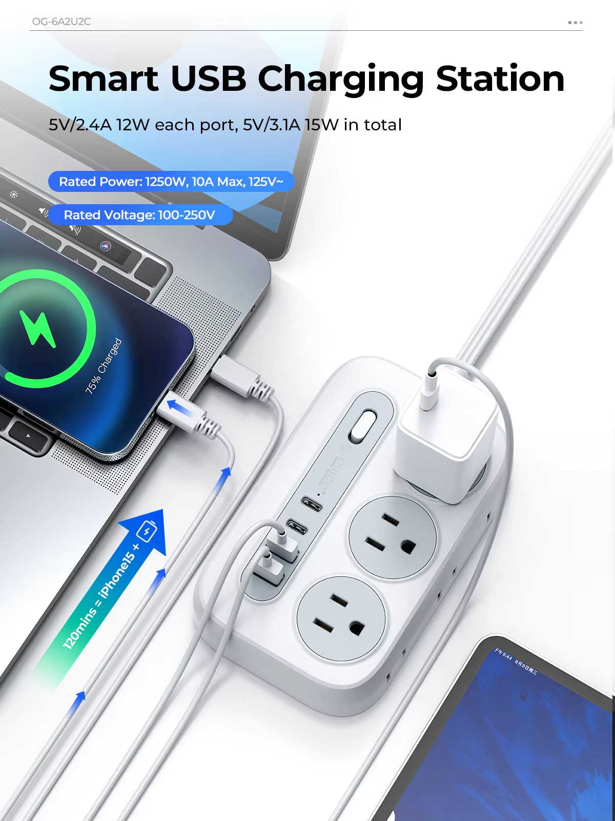 ORICO Power Strip 6 AC Outlets - Outdoor Power Adapter Usb incelemesi ve fiyatı