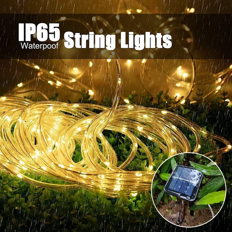 LED Solar Strip Rope Tube Fair - Outdoor Power For Christmas Lights incelemesi ve fiyatı
