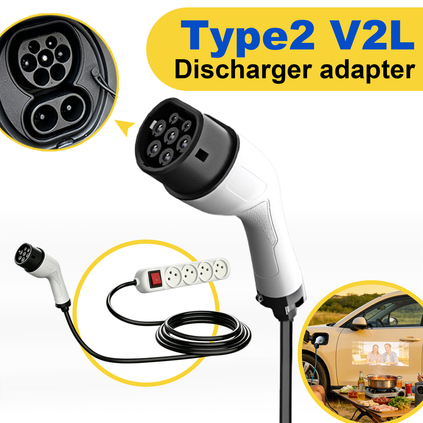 Type2 V2L Discharge Adapter Is - Outdoor Power Adapter incelemesi ve fiyatı