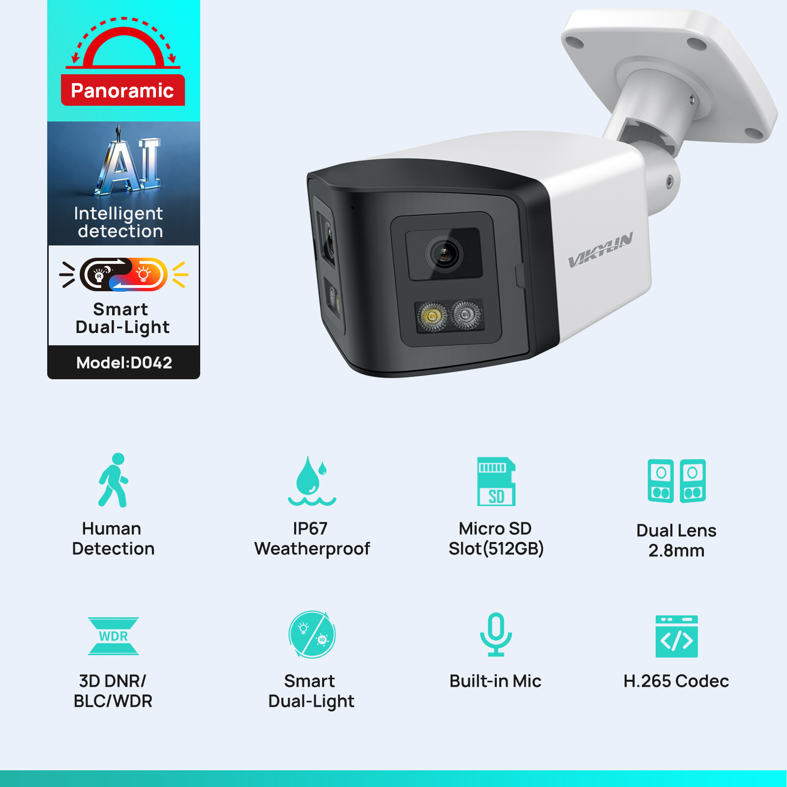 VIKYLIN 170° Panoramic Securit - Outdoor Power G Motion incelemesi ve fiyatı