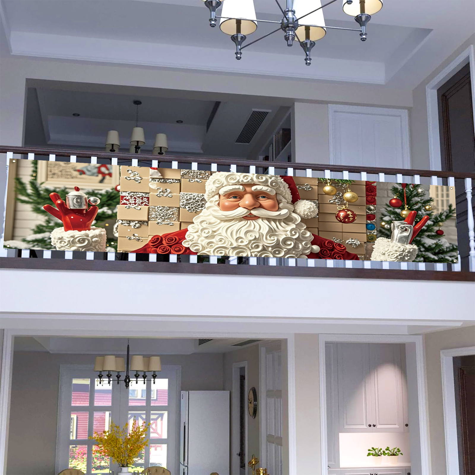 Vintage Santa Claus yard banne - Outdoor Power For Wedding incelemesi ve fiyatı
