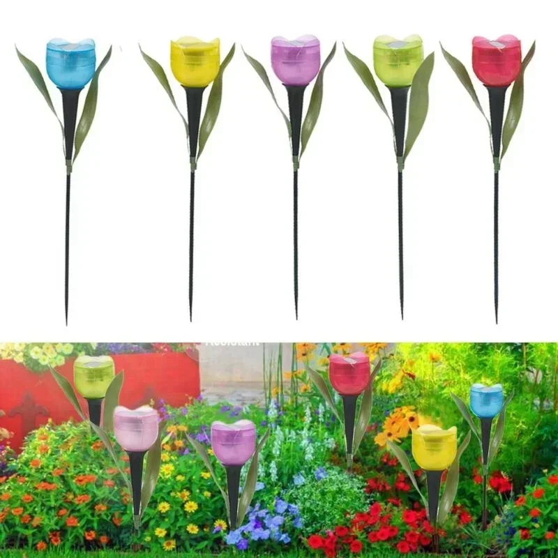 1Pcs Garden Tulip Flower Shape - Outdoor Power Outlet Solar incelemesi ve fiyatı