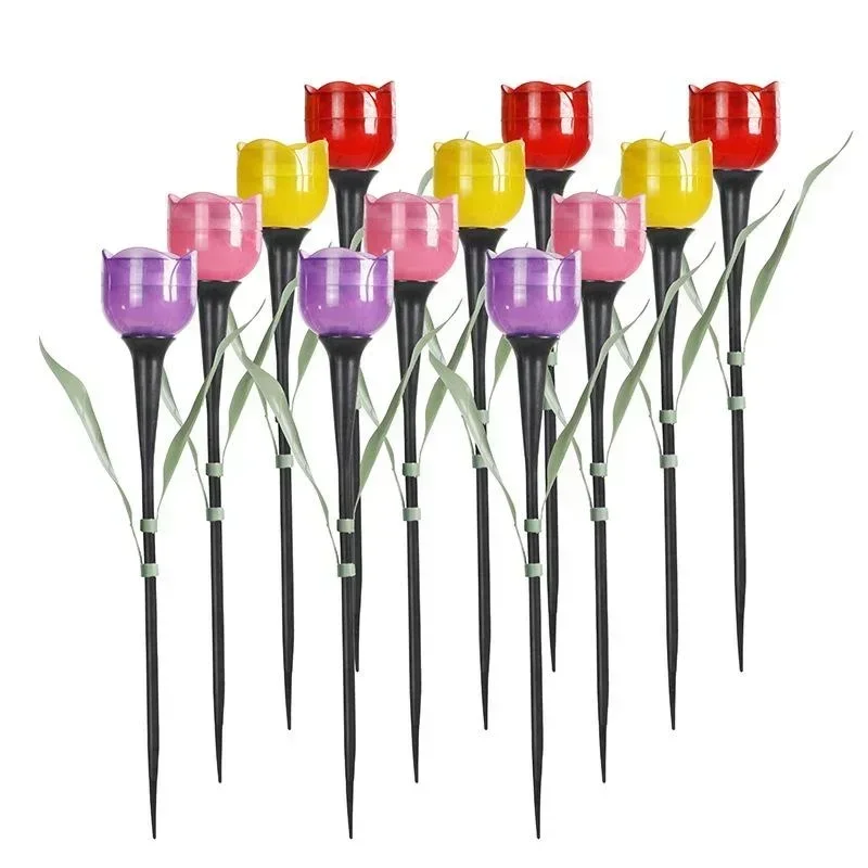 1Pcs Garden Tulip Flower Shape - Outdoor Power Outlet Solar incelemesi ve fiyatı