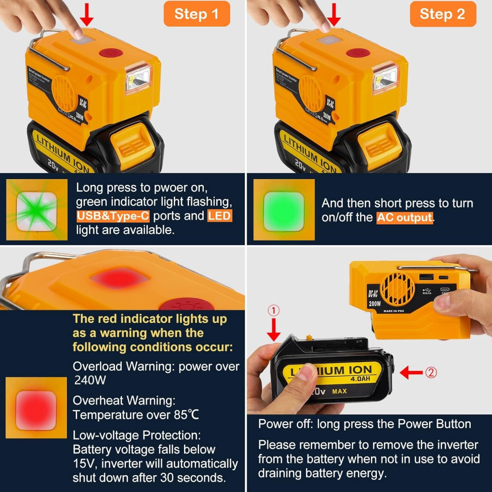 AC 110~220V Inverter Generator - Outdoor Power Adapter incelemesi ve fiyatı