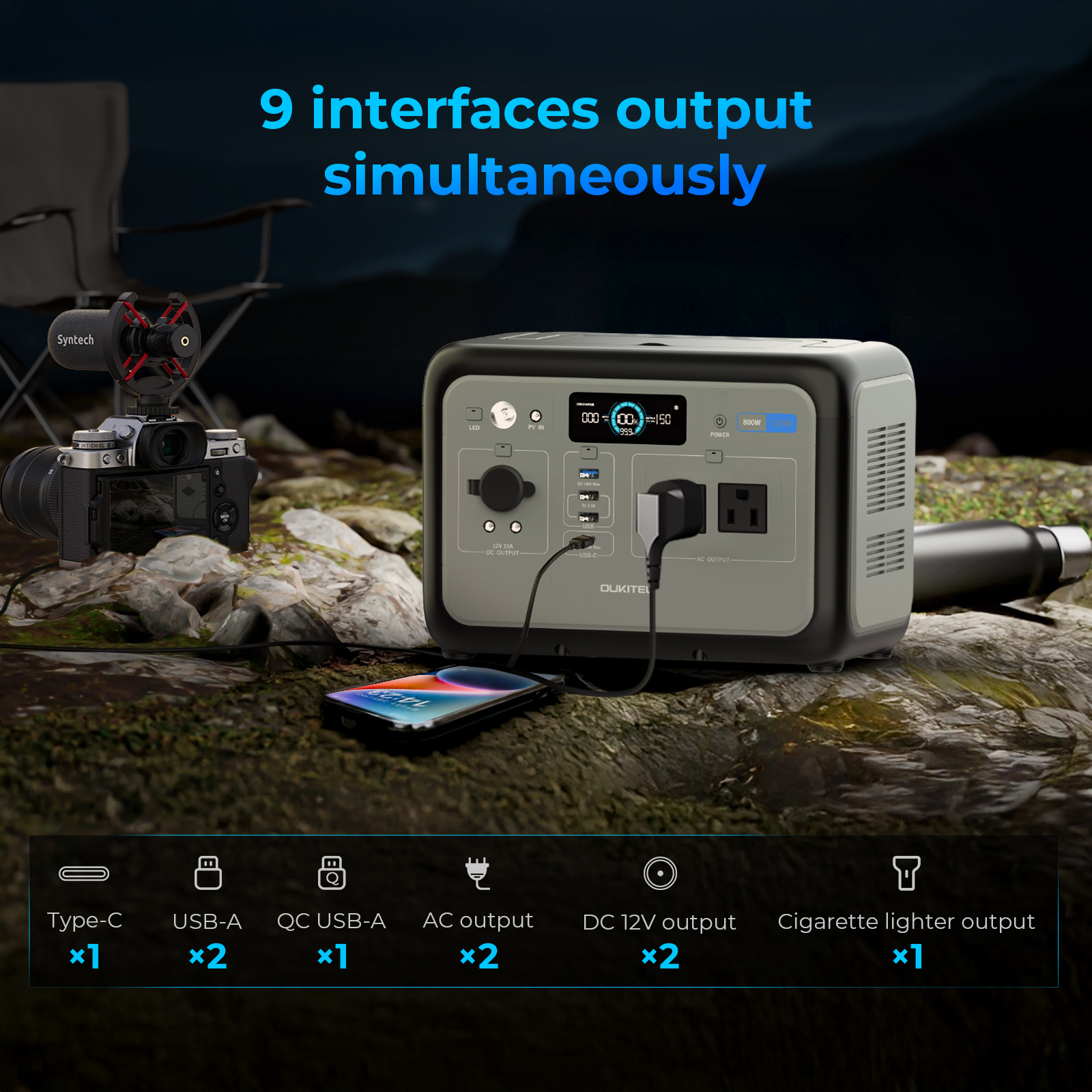 800W LiFePO4 Portable Power St - Outdoor Power For Camping incelemesi ve fiyatı