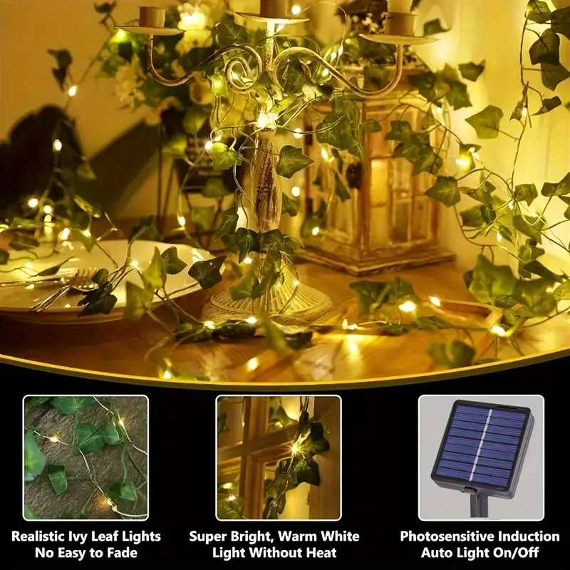 50/100 LED Solar Powered Artif - Outdoor Power For Christmas Lights incelemesi ve fiyatı