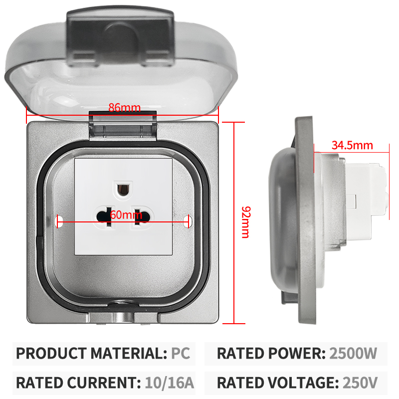 IP65 Waterproof Outdoor Socket - Outdoor Power Adapter incelemesi ve fiyatı