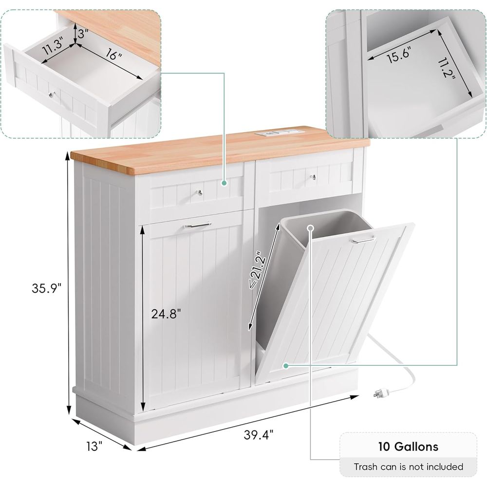Double Door 10 Gallon Tilt-Out - Outdoor Kitchen Power incelemesi ve fiyatı