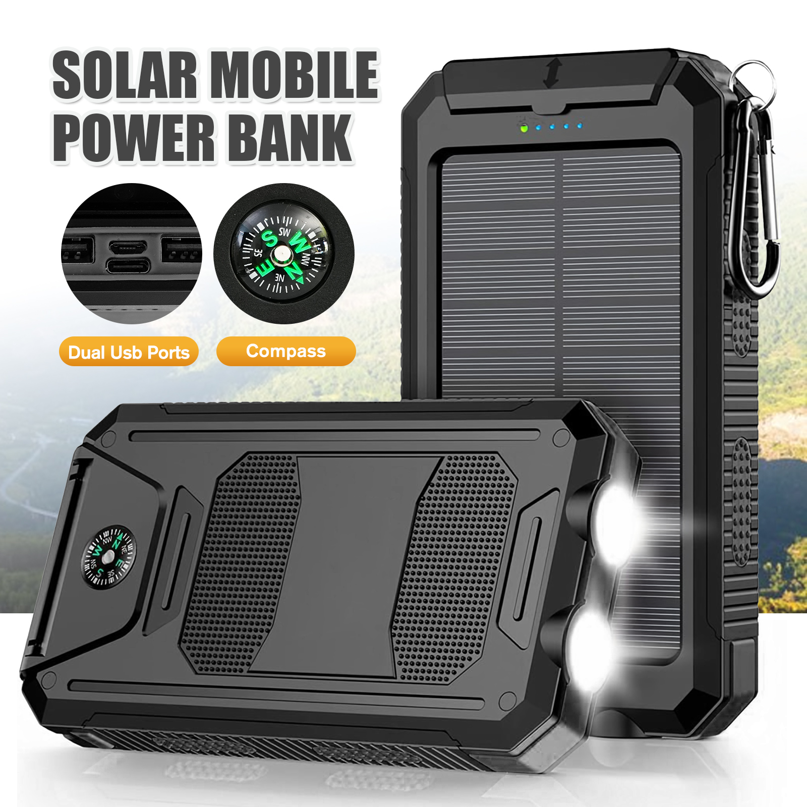 10000mAh Solar Power Bank Port - Outdoor Power Outlet Solar incelemesi ve fiyatı
