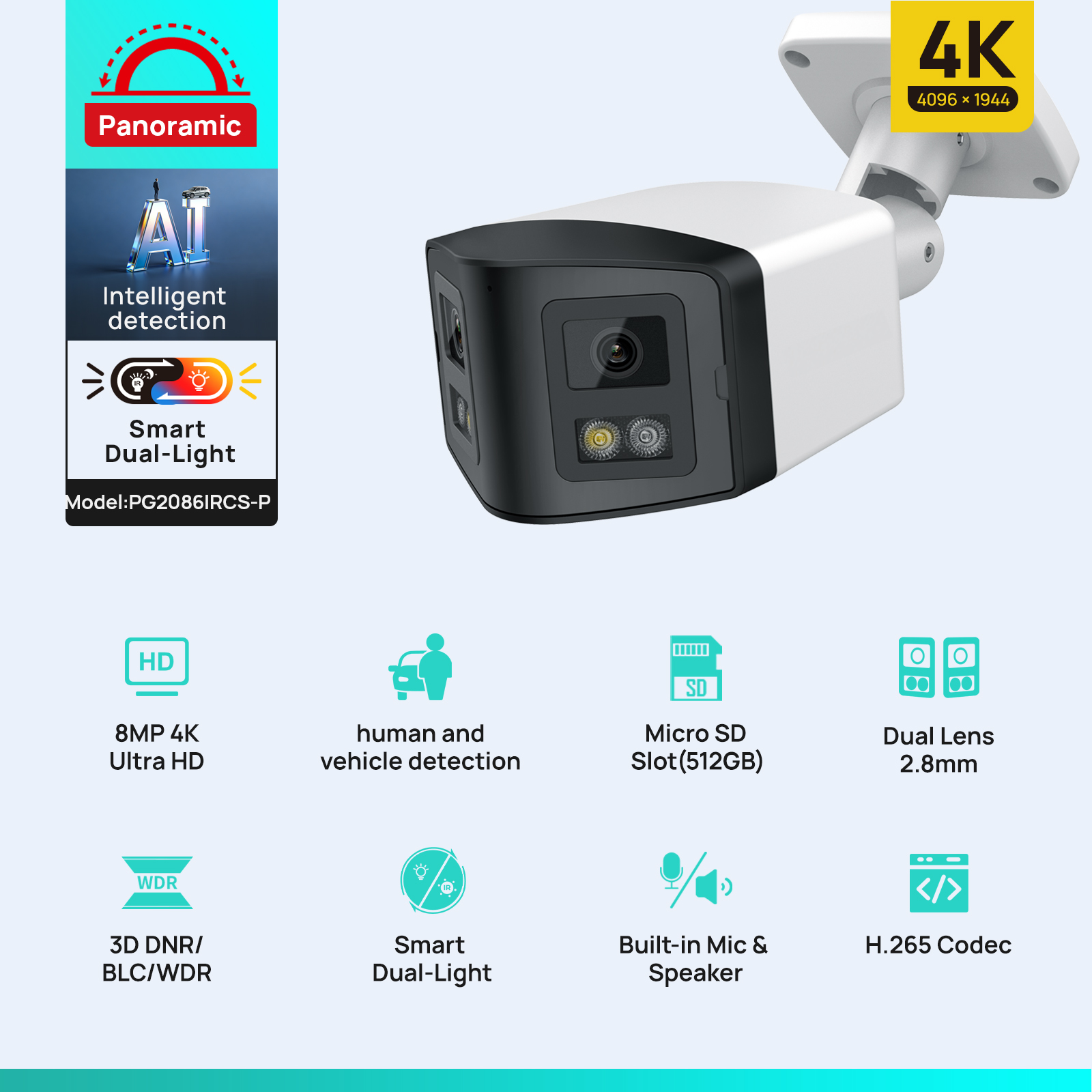 VIKYLIN 170° 4K 8mp Dual 2.8mm - Outdoor Power G Motion incelemesi ve fiyatı