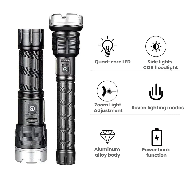 High-power LED Flashlight Tele - Outdoor Power For Camping incelemesi ve fiyatı