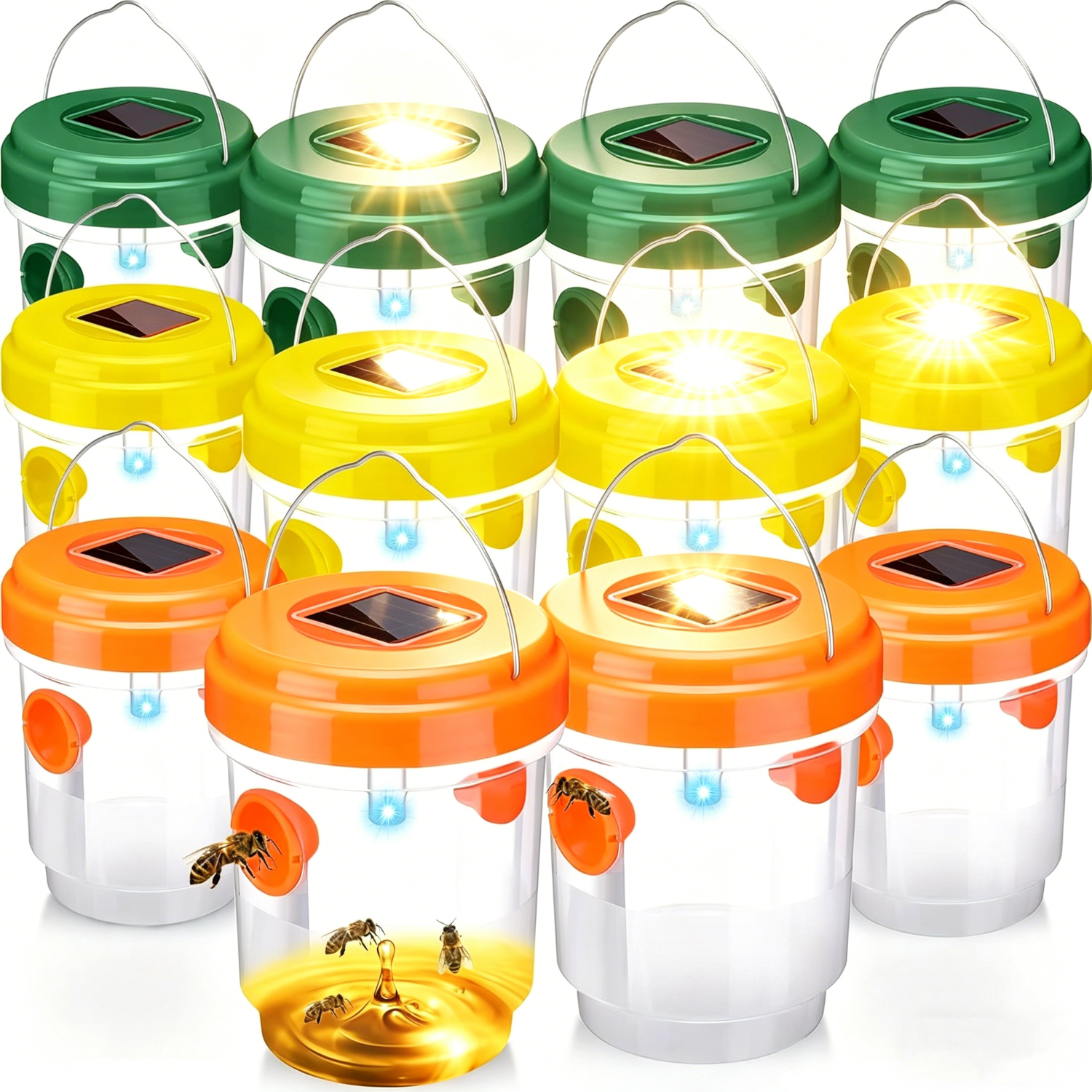 1-6PCS Solar Wasp Trap Waterpr - Outdoor Power Outlet Solar incelemesi ve fiyatı