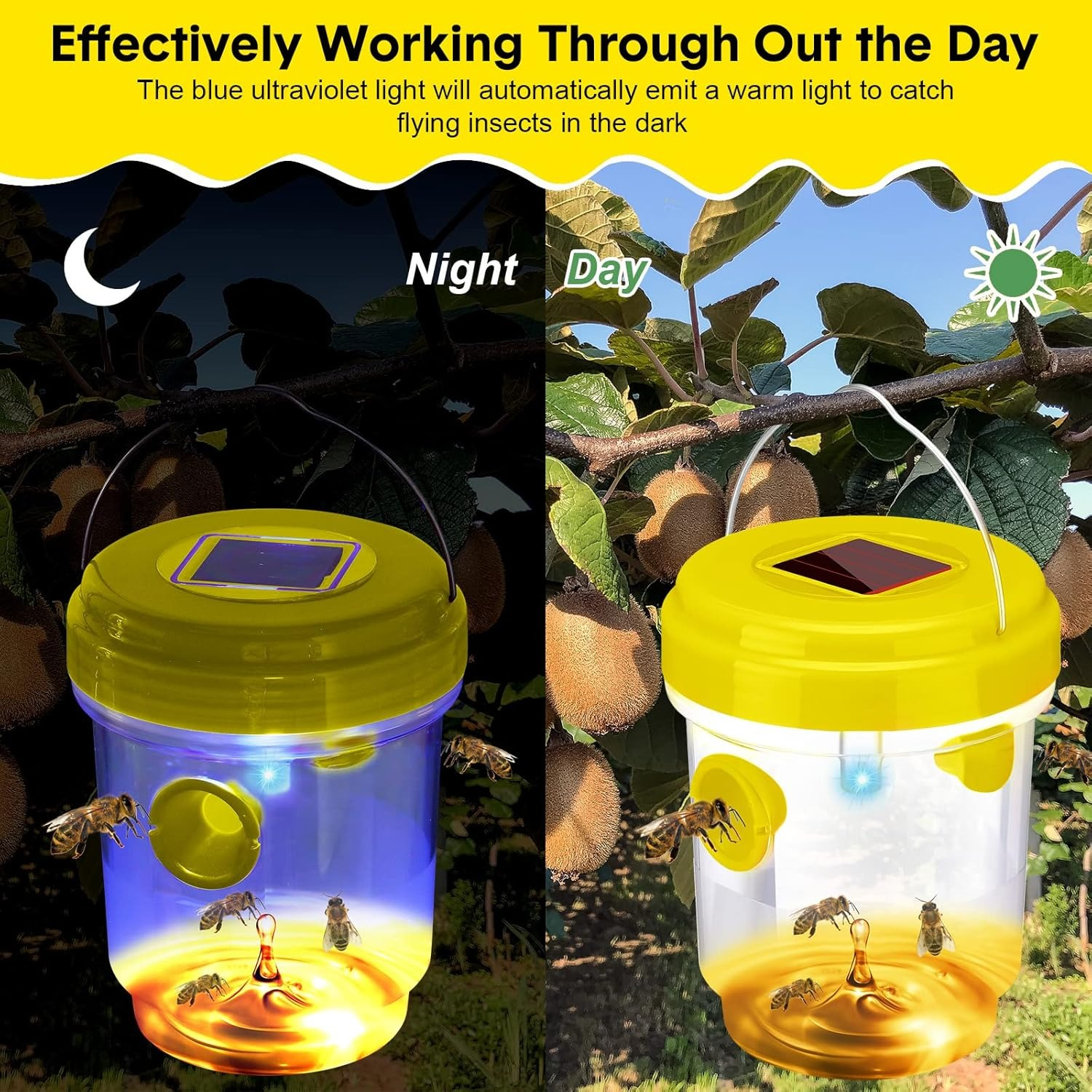 1-6PCS Solar Wasp Trap Waterpr - Outdoor Power Outlet Solar incelemesi ve fiyatı