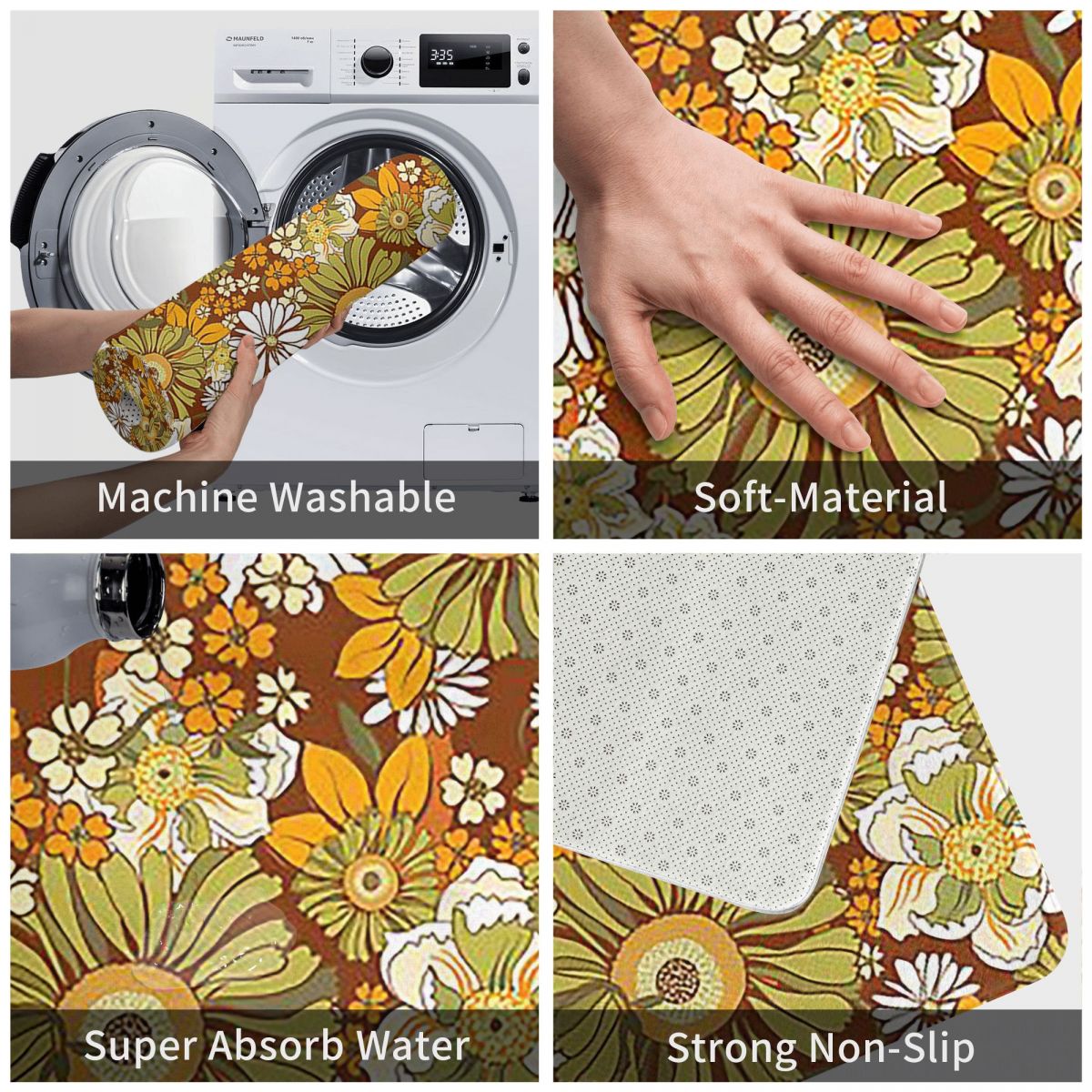 70s Flower Power Pattern Boho  - Outdoor Kitchen Power incelemesi ve fiyatı