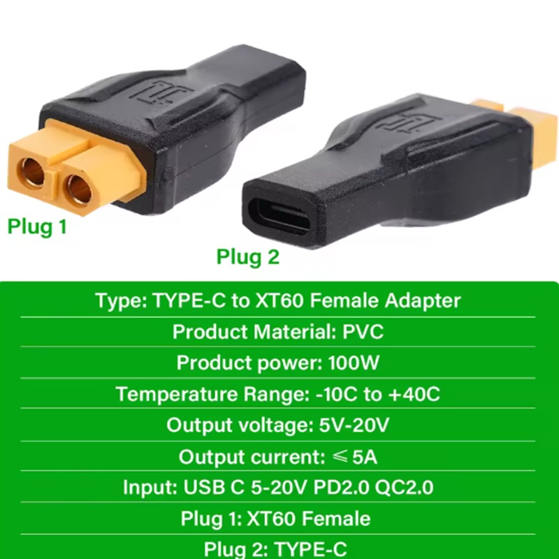 USB C Type C To XT60 Female Ad - Outdoor Power Adapter Usb incelemesi ve fiyatı